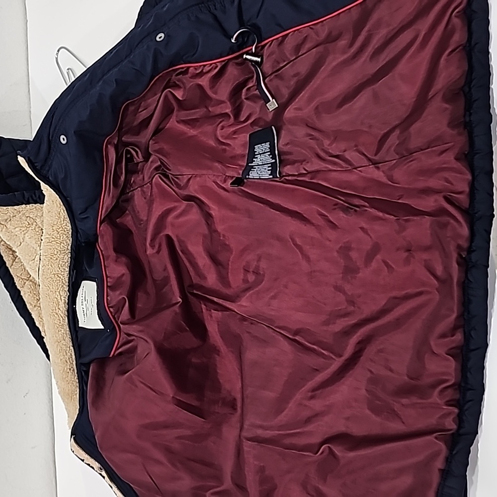 Tommy Hilfiger Diamond Puffer hoodie Jacket Coat Size XS navy blue - Picture 11 of 16